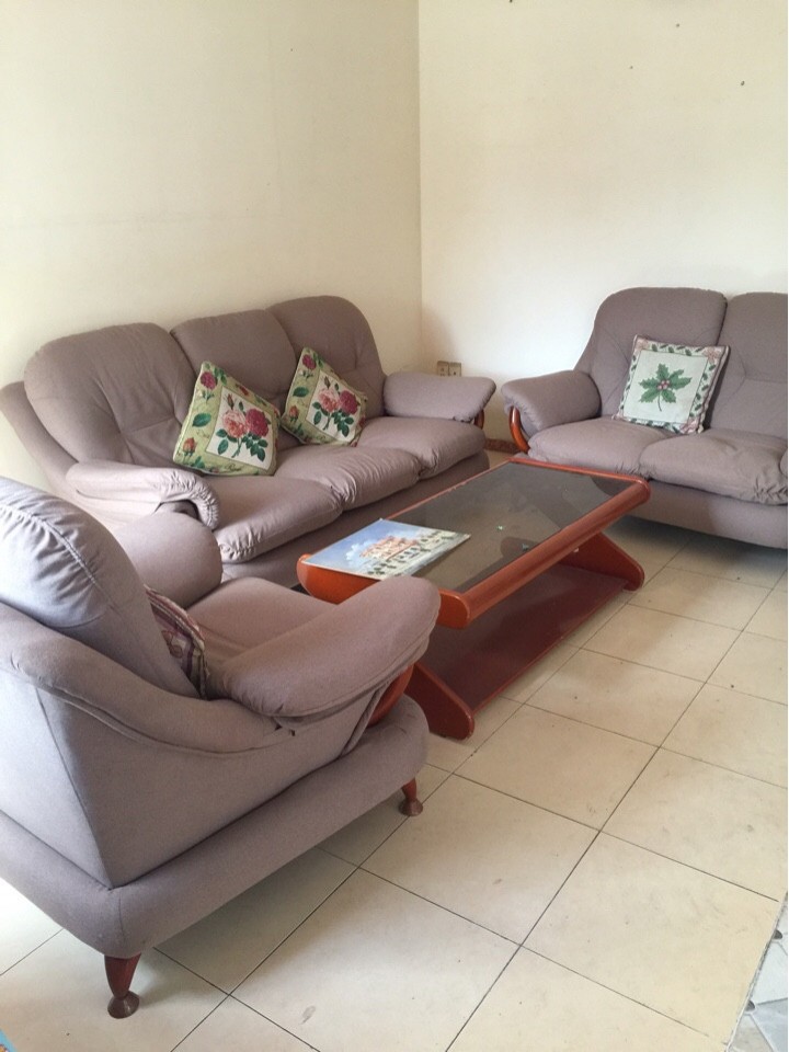 THANH LÝ SOFA VẢI NỈ CAO CẤP BÀN KÍNH GỖ CHỮ Z